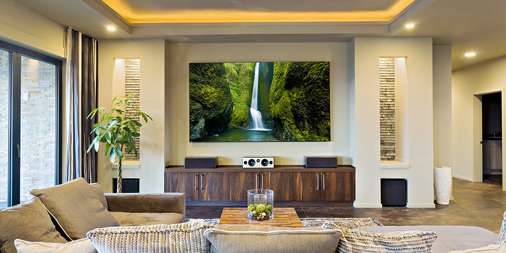 Home Theater in New Modern House